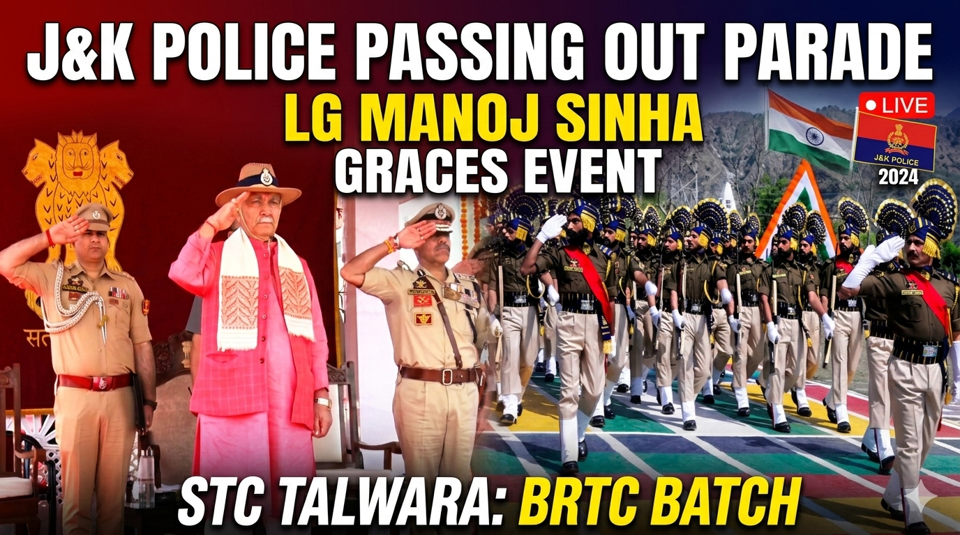 Jammu & Kashmir Police Constables Pass Out Parade Held at STC Talwara