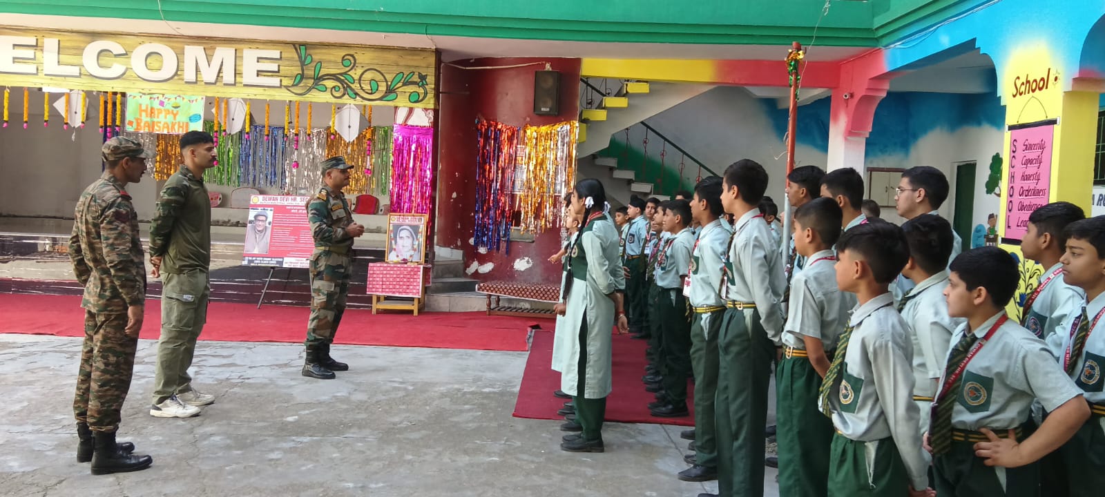NCC visit Dewan Devi School